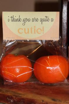 
                    
                        Here's an idea for Valentine's Day..."I think you are quite a cutie" clementines! #HealthyCelebrations #snacks via@tuttobellablog
                    
                