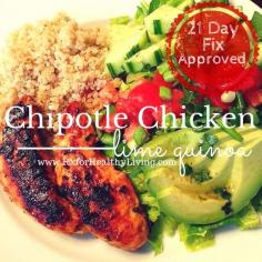 
                    
                        Chiptole Chicken with Lime Quinoa - 21 Day Fix Approved Recipe
                    
                