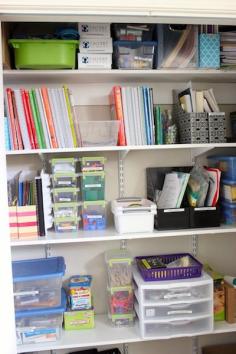 homeschool closet organization
