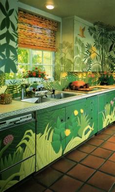 
                    
                        “Kitchen by Suzanne Geismar, Mural by Brice Wood The LA Times California Home Book | Carolyn S. Murray ©1982
                    
                