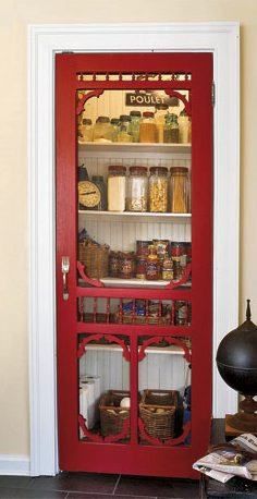 Pantry Door. Cute idea.