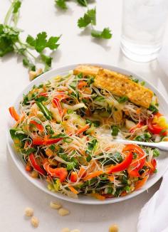 
                    
                        Bok Choy Vermicelli Slaw -- 30 minute main meal salad. Vegan and gluten free. #cleaneating
                    
                