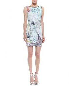 
                    
                        T86JM Clover Canyon Drawing-Print Sleeveless Jersey Dress
                    
                