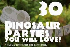 
                    
                        30 Dinosaur Birthday Party Ideas You Will Love. Such awesome ideas, pin for dinosaur inspiration!!
                    
                