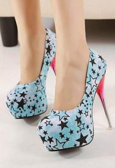 
                    
                        Sexy Adoral Floral Stars High Heel Shoes
                    
                