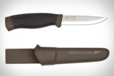 
                    
                        Larger than a pocket knife but smaller than a machete, the Morakniv Companion Knife is ready to help on your next adventure. It features a 1/8-inch thick, 4.1-inch long carbon steel blade, balanced on the other end by an oversized...
                    
                