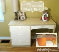 
                    
                        $5 Retro Thrift Store Desk Makeover {Chalk Paint}  #chalkpaint #retro #makeover #diy
                    
                