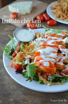 
                    
                        Big Bad Buffalo Chicken Salad - Sugar Dish Me
                    
                