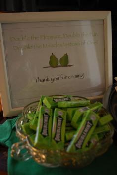 Double baby shower- double mint. Love the quote!