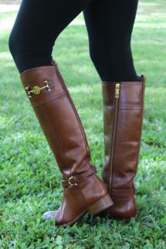 cute!   Tory Burch boots! Need some tall brown boots