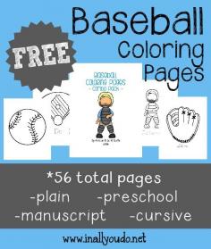 
                    
                        If your kids enjoy sports, they will love these fun Baseball Coloring Pages!! 56 total pages with fun handwriting practice for PreK to 5th grade!!
                    
                