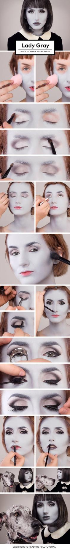 lady grey makeup tutorial; it's a halloween costume thing
