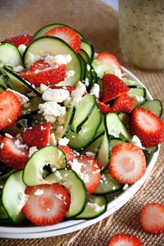 
                    
                        Cucumber & Strawberry Poppyseed Salad
                    
                