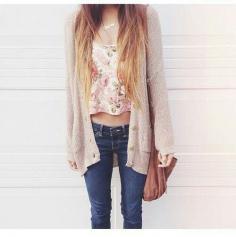 I love this outfit but would substitute for higher waisted jeans for school.