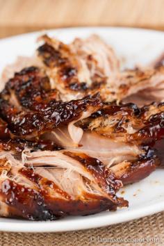 
                    
                        Crockpot Brown Sugar and Balsamic Glazed Pork Tenderloin Recipe ~ so tender and the sauce is to-die-for!
                    
                