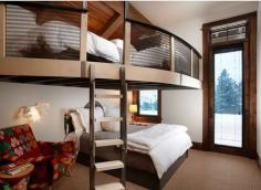 
                    
                        Cool loft bed for a shared bedroom for 3 in a mountain cabin
                    
                