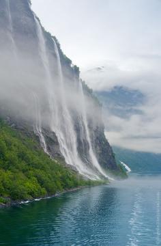 
                    
                        The Seven Sisters waterfall Geiranger, Norway
                    
                
