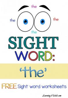 
                    
                        My daughter is now working on her sight words (where did the time go?) To help her, I created some free  preschool sight word printables worksheets for the word 'the'
                    
                