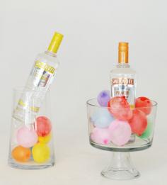 Frozen Water Balloon Ice cubes to cool drinks - 13 great summer party hacks | A Subtle Revelry
