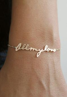 
                    
                        Turn your husbands signature into a bracelet
                    
                