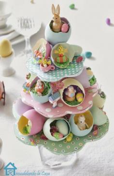 
                    
                        Easter Egg Tree Centerpiece must try making this dining table easter decoration next year with the children ...cute and shabby chic design
                    
                