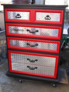 Cute for a boy's room, man cave, or garage.  love this idea !