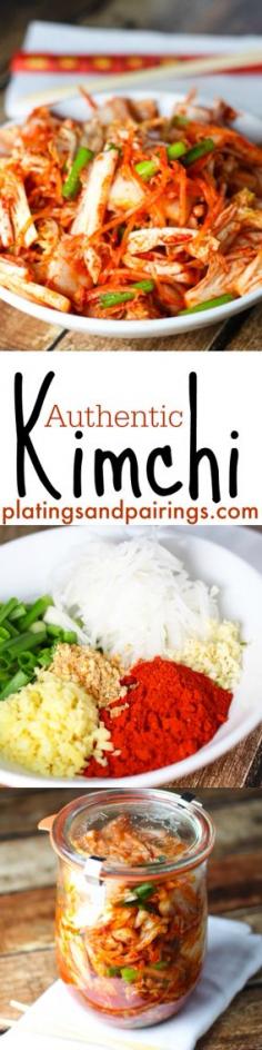 
                    
                        Authentic Kimchi - SO easy to make and keeps for a month in the fridge!
                    
                