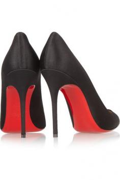 
                    
                        Christian Louboutin Décolleté 100 satin pumps
                    
                