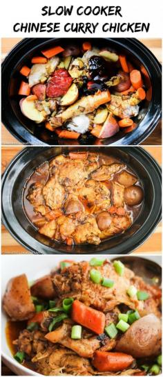 
                    
                        Slow Cooker Chinese Curry Chicken - this is our favorite family curry that we've been making for the past 20 years
                    
                