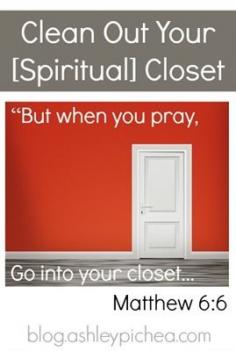 Thinking about a prayer closet...