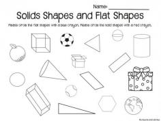 
                    
                        Comparing Flat and Solid Shapes
                    
                