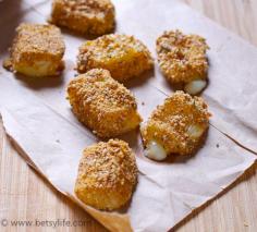 baked mozzarella bites with marinara sauce