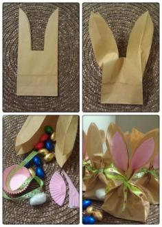 Bunny Treat Bags: Easter Ideas for Kids. Great idea for the kids table. #StayCurious