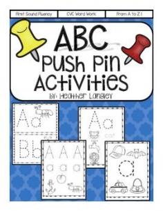 
                    
                        ABC Push Pin Activities are a great way to work on that manual dexterity and fine motor skills in the classroom. While tiny hands are busy poking through the paper they are working on grip, building hand muscles, and learning their letters all at the same time. It's a win, win, win! I've included 4 options in this 95 page unit!
                    
                