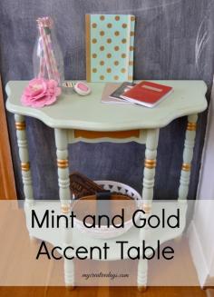 
                    
                        Mint And Gold Accent Table mycreativedays.com
                    
                