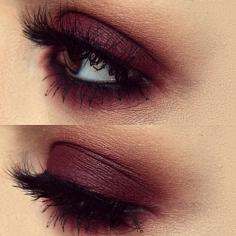 
                    
                        Burgundy eye make-up
                    
                