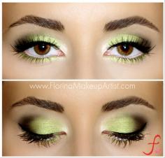 Green Apple Eye Shadow, mint green eye shadow By Florina The makeup Artist. beautiful!