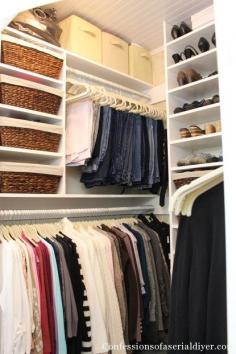 Closet ideas--> Check out this tutorial on how to create your perfect closet. #DIY Closet Makeover