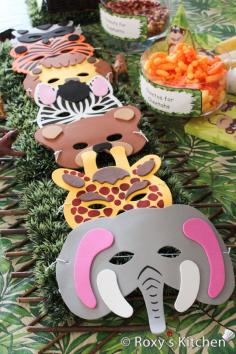 
                    
                        Safari / Jungle Themed First Birthday Party - Cheap Party Supplies & Decorations - Foam Animal Masks
                    
                