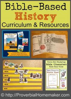 
                    
                        Bible Based History Homeschool - Curriculum and resources to teach history using the Bible
                    
                