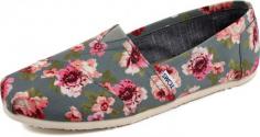 
                    
                        Toms - Womens Slip-On Shoes In Grey Pink Floral - 11 Main
                    
                