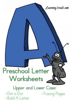 
                    
                        Preschool Letter Worksheets for letter A that I created for my daughter.
                    
                