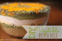 
                    
                        Need a substitute for chicken or beef broth?  Or a great all purpose seasoning?  This is it!  This Vegetable Broth Mix is a great substitute for chicken or beef broth in soups or stews, and it doubles as a fabulous All Purpose Seasoning.
                    
                