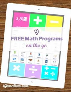 
                    
                        9 Free math websites that offer daily free math drills and math lessons - access from computers or mobile devices
                    
                