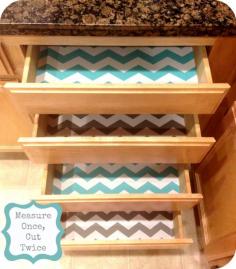 
                    
                        Easy way to transform your kitchen drawers from drab to FAB from Measure Once, Cut Twice.
                    
                