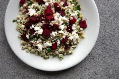 
                    
                        roasted beet + barley salad in a maple mustard dressing via Witchin' In the Kitchen
                    
                
