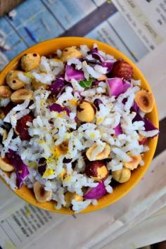 Easy, Guilt-Free Summer Recipe: Jasmine Rice Hazelnut Salad With Lemon Basil Dressing