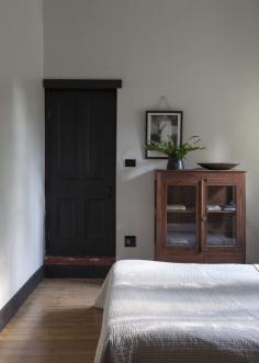Black door for bedroom.