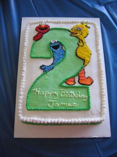 Sesame street cake with a one of course