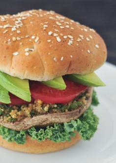 
                    
                        Garlic Kale Portobello Burgers
                    
                